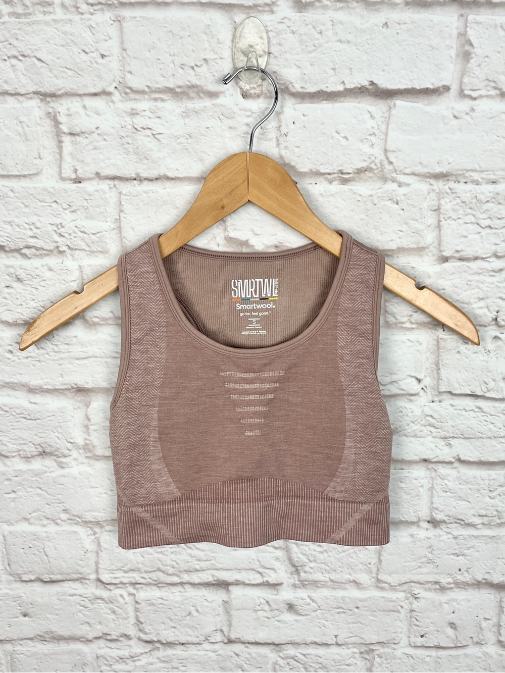 Smartwool Intraknit Racerback Mauve Sports Bra Size S